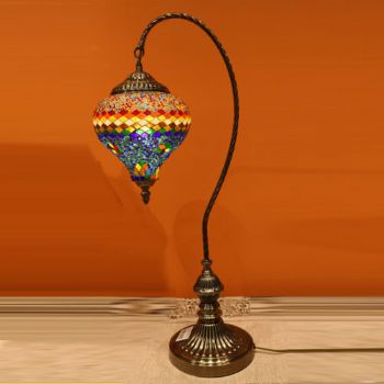 桃型台灯65*23CM伊朗彩色玻璃艺术灯