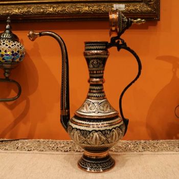 酒壶46CM伊朗手工钻雕艺术摆件