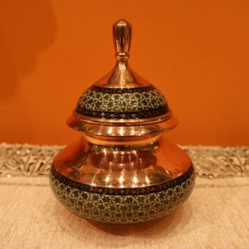 糖罐18CM伊朗纯手工Khatam工艺品