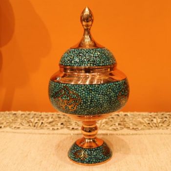 糖罐25CM伊朗蓝松石