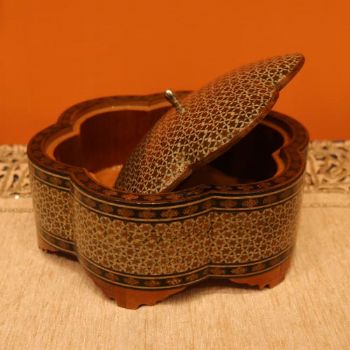 干果盒（小）伊朗纯手工Khatam工艺品