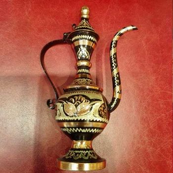 酒壶20CM  酒壶21CM  花瓶10CM  托盘40CM 伊朗手工钻雕艺术摆件