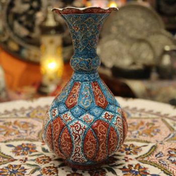 mina花瓶16CM伊朗纯手工mina摆件
