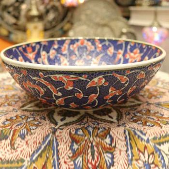 果盘26CM伊朗纯手工陶瓷mina