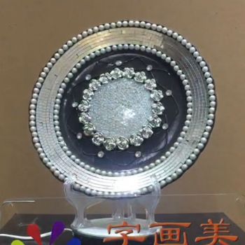 精美银色珍珠圆盘圆圆满满