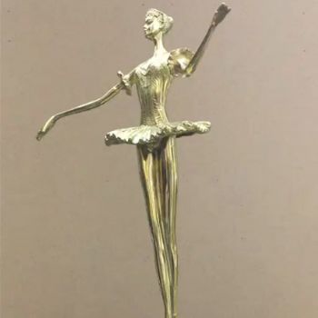 纯铜芭蕾舞女孩造型摆件适合书房装饰