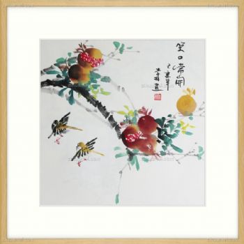 青年实力画家李林斗方花鸟国画纯手绘水墨国画