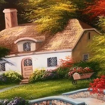 手绘精美风景油画托马斯梦幻油画风景画适合酒店客厅大厅装饰油画