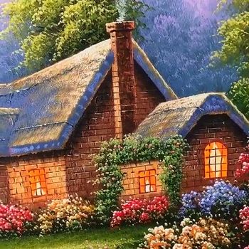 纯手绘手工 精美风景托马斯油画 优美的环境 梦幻的境界 油画