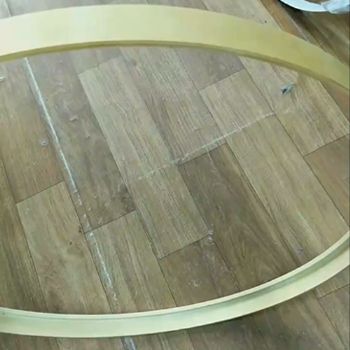 圆形实木画框原木色画框