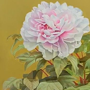 新中式实力画家黄荣梅纯手绘写实花卉油画单恋一只花