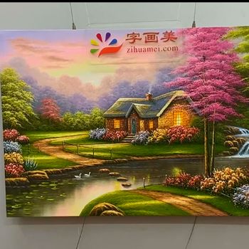 纯手绘手工 精美风景托马斯油画 优美的环境 梦幻的境界 油画