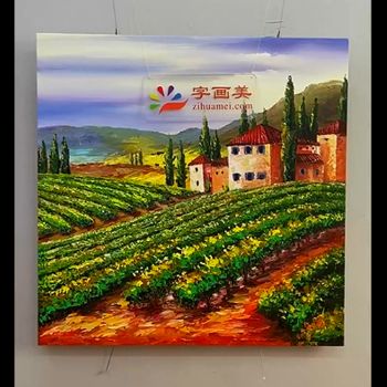纯手绘手工 风景油画 美式油画 非常漂亮 家庭挂画 酒店挂画 办公室挂画