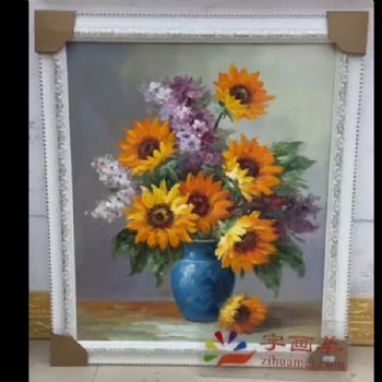 经典手绘向日葵油画