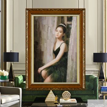 人体油画 人物油画 手绘人物油画 精品油画 收藏油画 实木框 别墅挂画 酒店配画