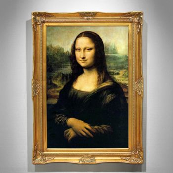欧式手绘油画达芬奇蒙娜丽莎的微笑名画定制客厅挂画玄关装饰画