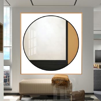 高档现代简约轻奢晶瓷画装饰画铝合金框客厅样板房抽象玄关走廊挂画