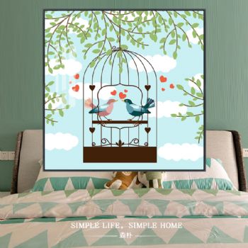 适合儿童房间的装饰画高档轻奢晶瓷装饰画铝合金框