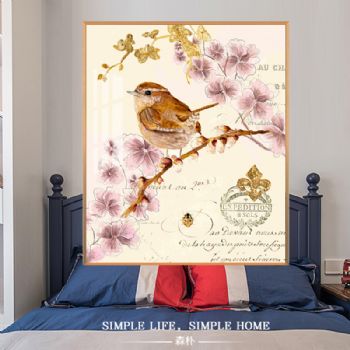 高档高雅儿童房绘本图画轻奢晶瓷装饰画铝合金框