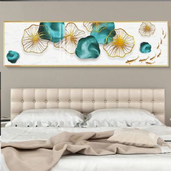 高档艺术床头挂画轻奢晶瓷画装饰画铝合金框现代简约挂画