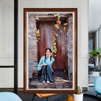 精品手绘人物油画实力画家书香之气美女人物油画收藏级油画