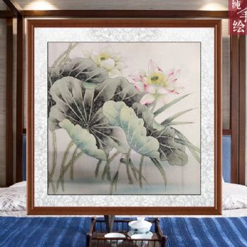 适合卧室的水墨花鸟国画纯手绘花鸟国画荷花图工笔国画