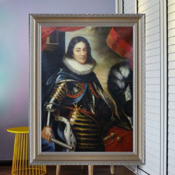 欧式经典油画 纯手绘手工 公爵图 欧美人物画适合客厅酒店挂画