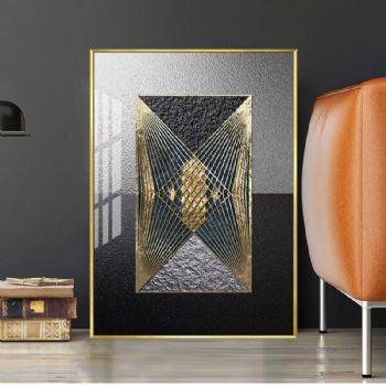 高品质古铜金属质感立体视觉效果装饰画晶瓷画现代抽象艺术画