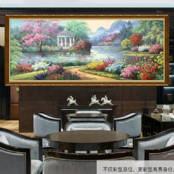 梦幻油画高品质手绘精美风景油画托马斯风景画适合酒店大厅装饰油画