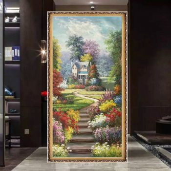 适合酒店玄关客厅大厅装饰油画欧式手绘精美托马斯油画风景油画梦幻风景画