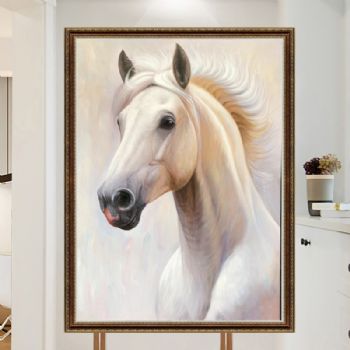 精品写实油画动物油画马头油画实力画师超写实油画适合办公室挂画