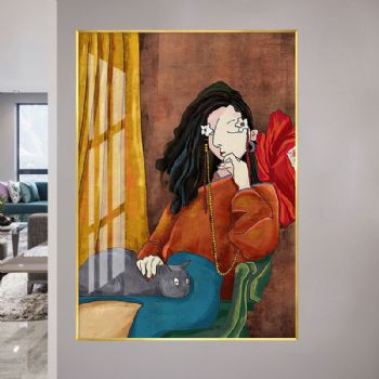 现代人物装饰画高清微喷人物晶瓷画艺术人物装饰画