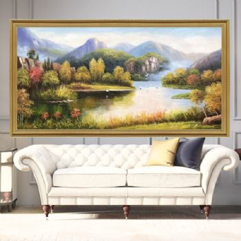 写意油画风景画山水风景画纯手绘油画适合客厅装饰画