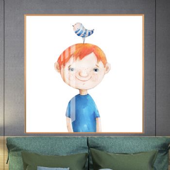 小清新北欧客厅装饰画沙发背景墙画儿童房卧室挂画艺术现代简约餐厅壁画