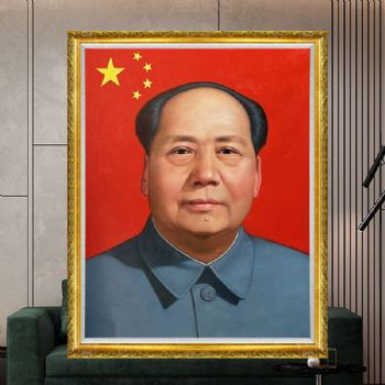 超写实人物油画纯手绘油画伟人毛泽东肖像画适合中堂办公室人物油画