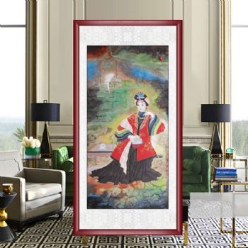 雍容华贵仕女图人物国画纯手绘美女画人物国画工笔人物国画