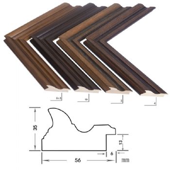 进口松木柚木深咖-3-4尺寸35*56MM
