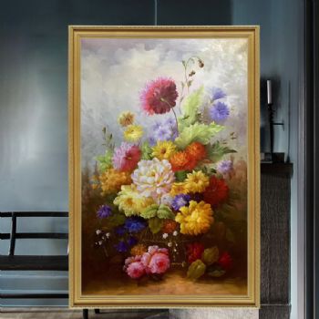 小写意欧式花卉油画纯手绘精品花卉油画