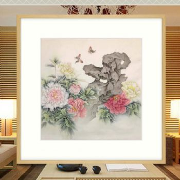 花开富贵牡丹时来运转中式国画纯手绘工笔水墨国画