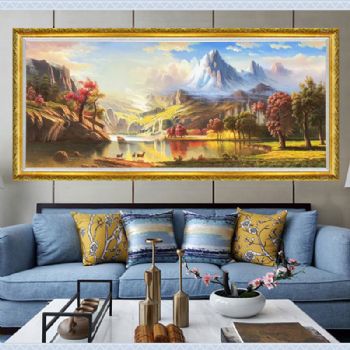 欧式风景油画路路高升金山银山系列纯手绘风景油画