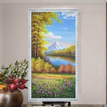 玄关风景油画手绘欧式美式风景油画