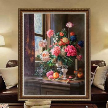 高品质纯手绘花卉油画精品欧式花卉油画