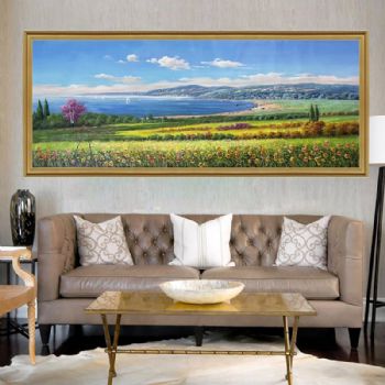 海边风景小花小草丛林风景油画纯手绘风景油画