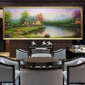 欧式客厅风景油画托马斯风景纯手绘油画