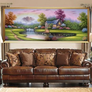 优美风景油画欧式客厅风景油画托马斯油画纯手绘油画