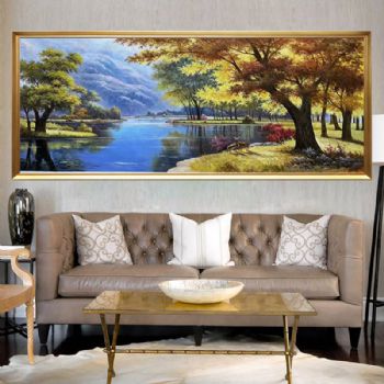 大树底下好乘凉风景油画纯手绘精品油画客厅挂画