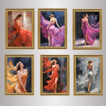 人物油画纯手绘欧式人物油画批发印象画