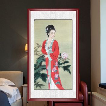 古装人物写实国画纯手绘工笔仕女人物国画