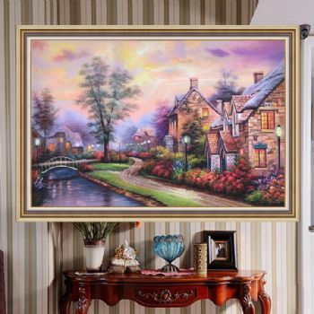 欧式托马斯风景油画纯手绘精美油画卧室客厅挂画