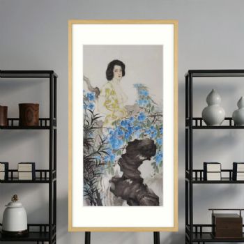 精品写实人物国画工笔国画美女国画人体国画